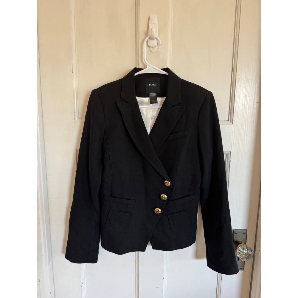 Smythe black wrap blazer size 8